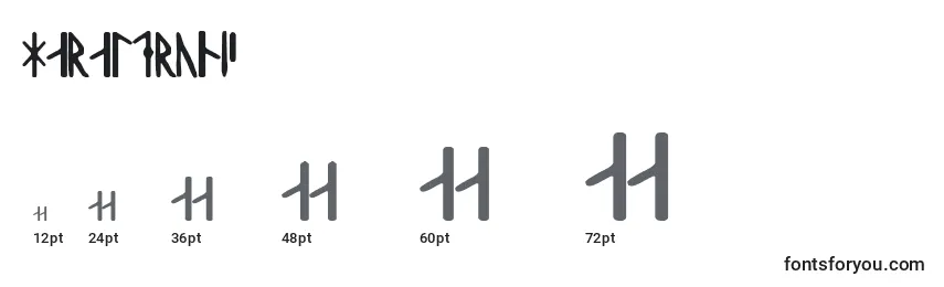 Haraldrunic Font Sizes