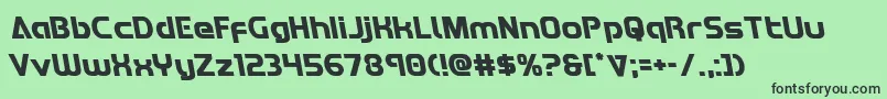 Redlineleft Font – Black Fonts on Green Background