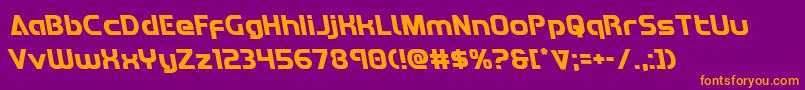 Redlineleft Font – Orange Fonts on Purple Background