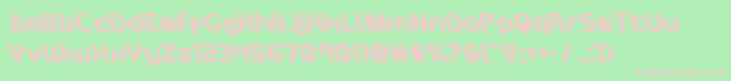 Redlineleft Font – Pink Fonts on Green Background