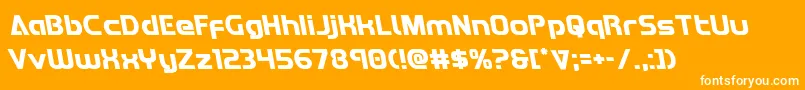 Шрифт Redlineleft – белые шрифты на оранжевом фоне