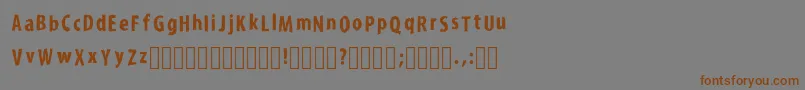 KroyfontRegular Font – Brown Fonts on Gray Background