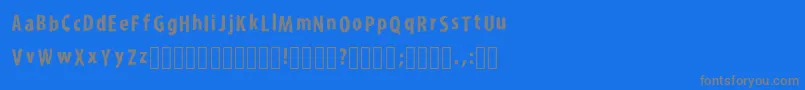 Police KroyfontRegular – polices grises sur fond bleu