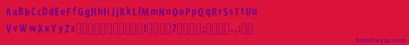 Weitere Informationen zur KroyfontRegular-Schriftart KroyfontRegular-Schriftart – Violette Schriften auf rotem Hintergrund
