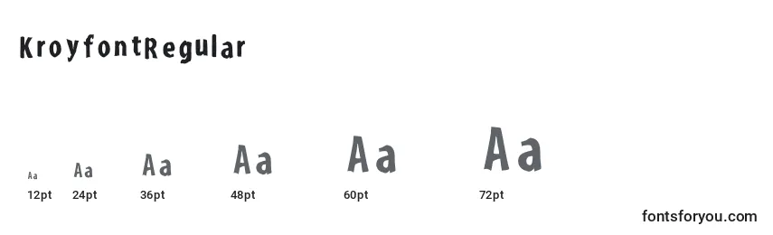 KroyfontRegular Font Sizes