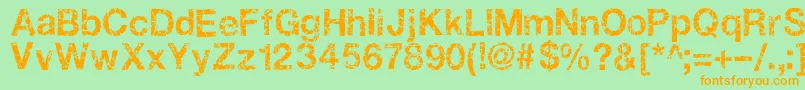 Gastada ffy Font – Orange Fonts on Green Background