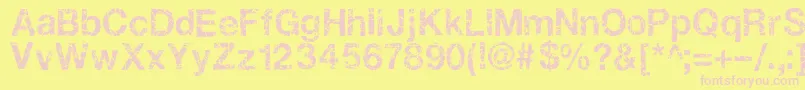 Gastada ffy Font – Pink Fonts on Yellow Background