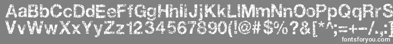 フォントGastada ffy – 灰色の背景に白い文字