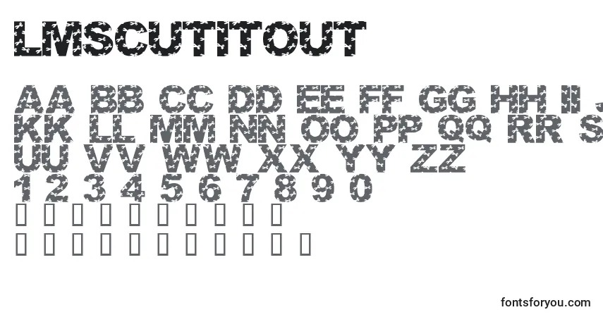 LmsCutItOut-fontti – aakkoset, numerot, erikoismerkit