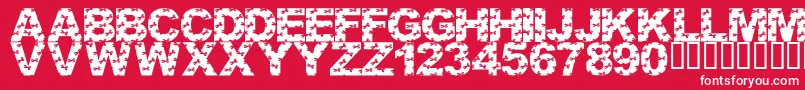 LmsCutItOut Font – White Fonts on Red Background
