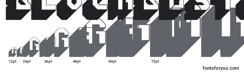 Blockbuster Font Sizes