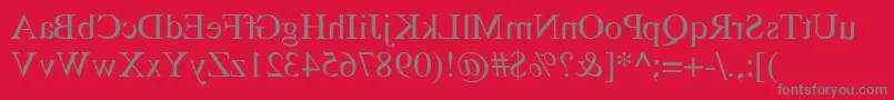 Dabbington Font – Gray Fonts on Red Background