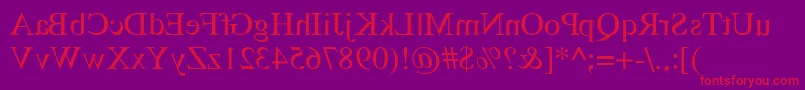 Dabbington Font – Red Fonts on Purple Background