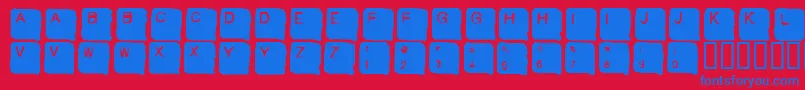 Skanhl Font – Blue Fonts on Red Background