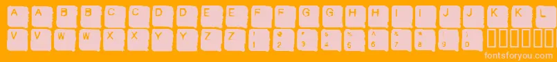 Skanhl Font – Pink Fonts on Orange Background