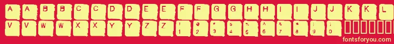 Skanhl Font – Yellow Fonts on Red Background