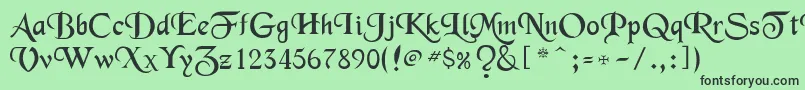 Merced Font – Black Fonts on Green Background