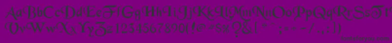 Merced Font – Black Fonts on Purple Background