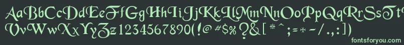 フォントMerced – 黒い背景に緑の文字
