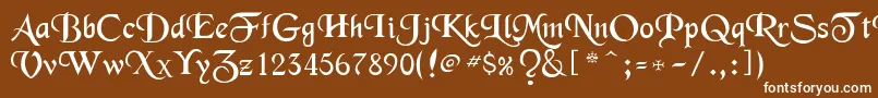 Merced-fontti – valkoiset fontit ruskealla taustalla