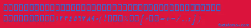 BNikiBorderItalic Font – Blue Fonts on Red Background