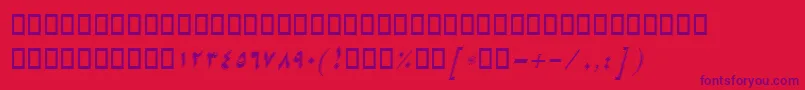 BNikiBorderItalic-Schriftart – Violette Schriften auf rotem Hintergrund