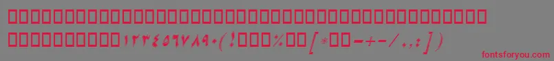 fuente BNikiBorderItalic – Fuentes Rojas Sobre Fondo Gris