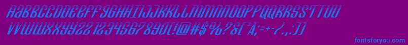 Departmenthhalfital Font – Blue Fonts on Purple Background