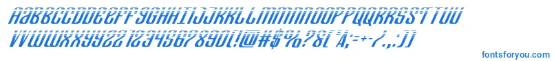 フォントDepartmenthhalfital – 白い背景に青い文字