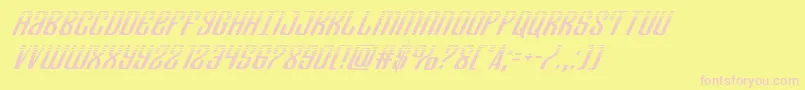 Departmenthhalfital-fontti – vaaleanpunaiset fontit keltaisella taustalla