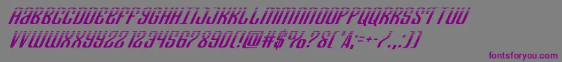 Шрифт Departmenthhalfital – фиолетовые шрифты на сером фоне