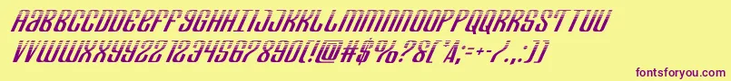 Departmenthhalfital Font – Purple Fonts on Yellow Background