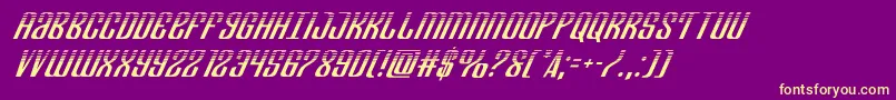 Departmenthhalfital Font – Yellow Fonts on Purple Background