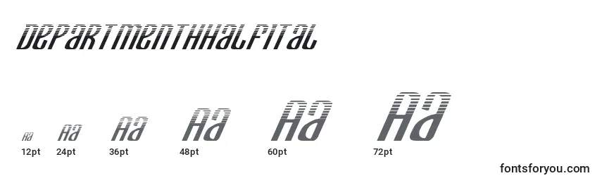 Размеры шрифта Departmenthhalfital