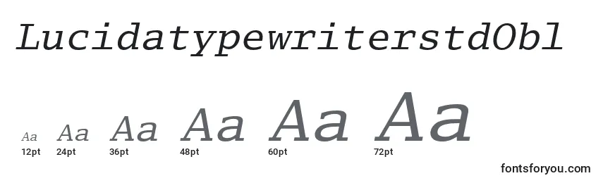 LucidatypewriterstdObl Font Sizes
