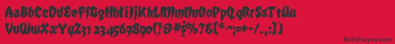 MortalKombat5 Font – Black Fonts on Red Background