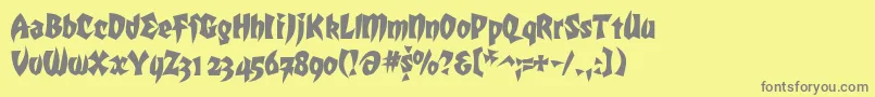 MortalKombat5 Font – Gray Fonts on Yellow Background