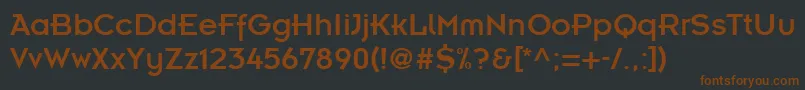 Шрифт KernelSsi – коричневые шрифты на чёрном фоне