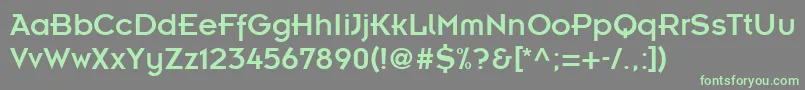 フォントKernelSsi – 灰色の背景に緑のフォント