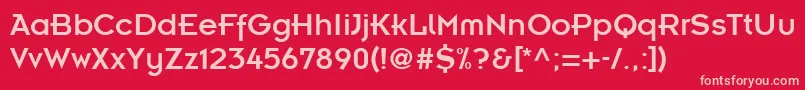 Fonte KernelSsi – fontes rosa em um fundo vermelho