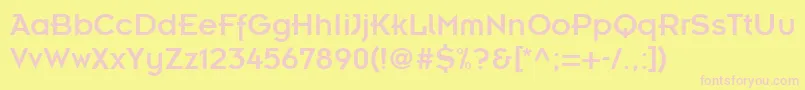 KernelSsi Font – Pink Fonts on Yellow Background