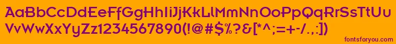 KernelSsi Font – Purple Fonts on Orange Background