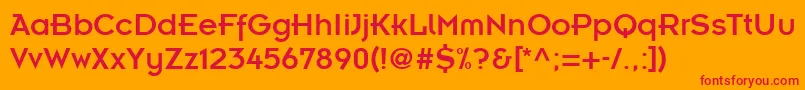 KernelSsi Font – Red Fonts on Orange Background
