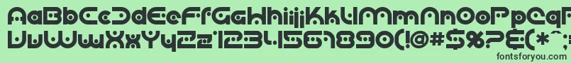 Шрифт Sfplanetaryorbiter ffy – чёрные шрифты на зелёном фоне