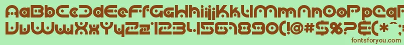 Sfplanetaryorbiter ffy Font – Brown Fonts on Green Background