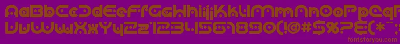 Sfplanetaryorbiter ffy Font – Brown Fonts on Purple Background