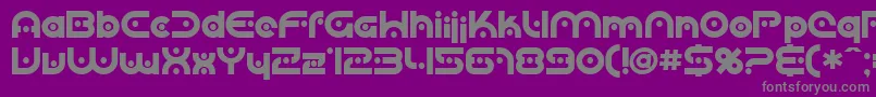 Sfplanetaryorbiter ffy-Schriftart – Graue Schriften auf violettem Hintergrund