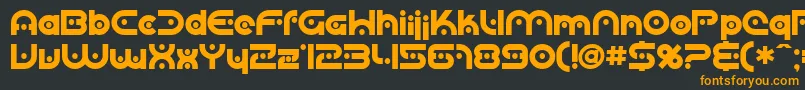 Sfplanetaryorbiter ffy Font – Orange Fonts on Black Background