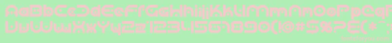 Sfplanetaryorbiter ffy Font – Pink Fonts on Green Background