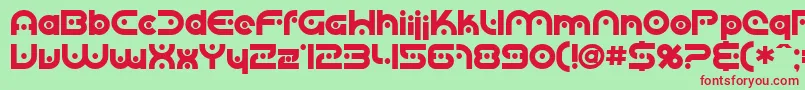 Sfplanetaryorbiter ffy Font – Red Fonts on Green Background